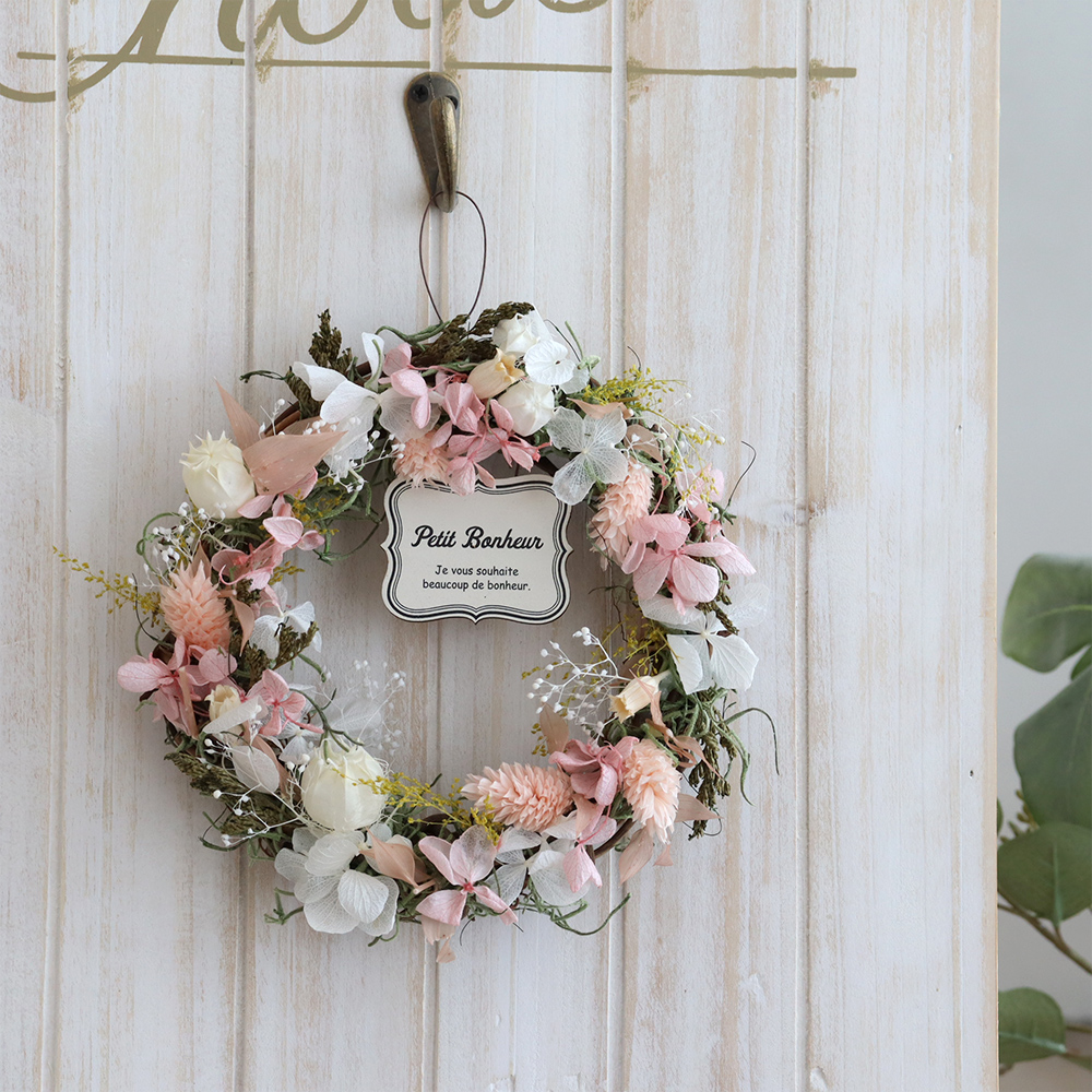 プリザーブドフラワー フラワーリース M| ベルビーフルール