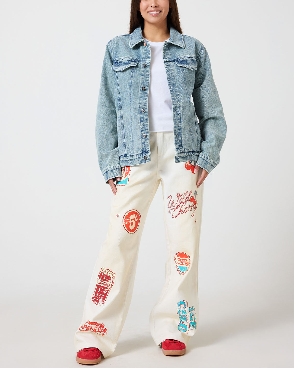Wild Cherry Off White Denim Pants – Samii Ryan