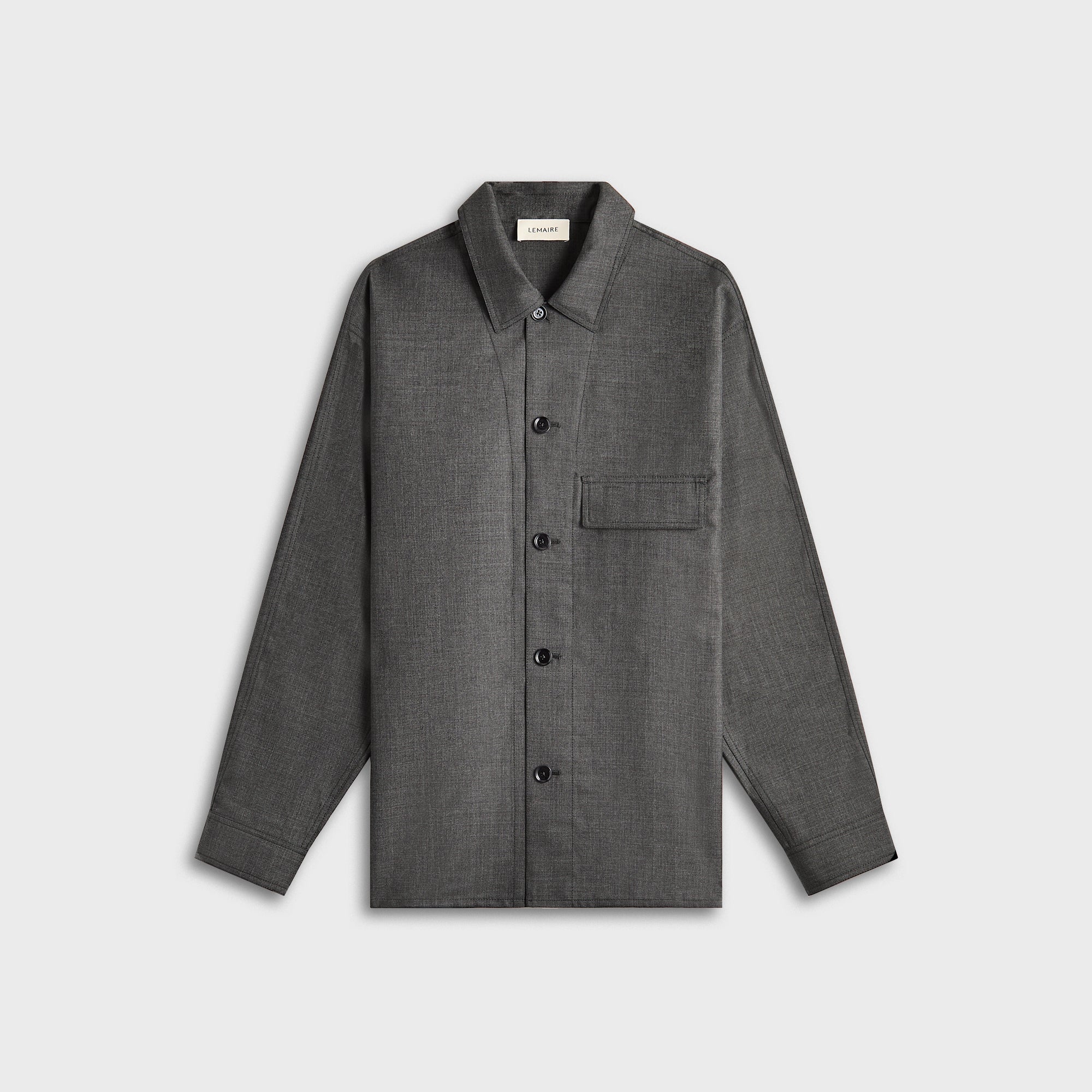 Lemaire Light Tailored Overshirt - Grey Melange – Kith Canada