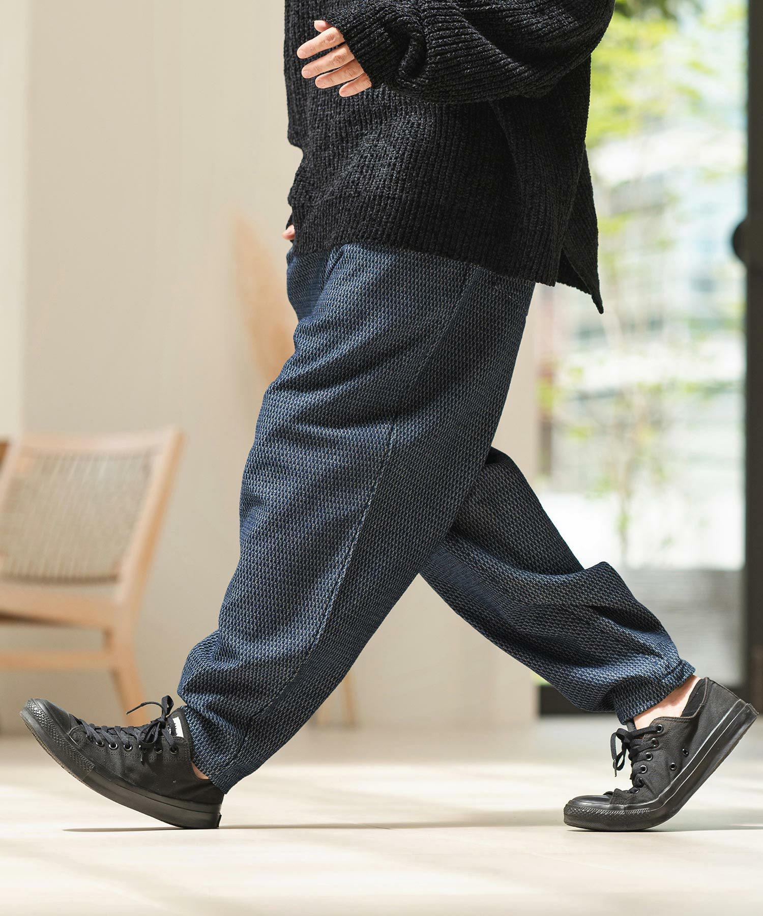 CAMBIO(カンビオ)】Geometric Puffy Jacquard Denim Vintage Like