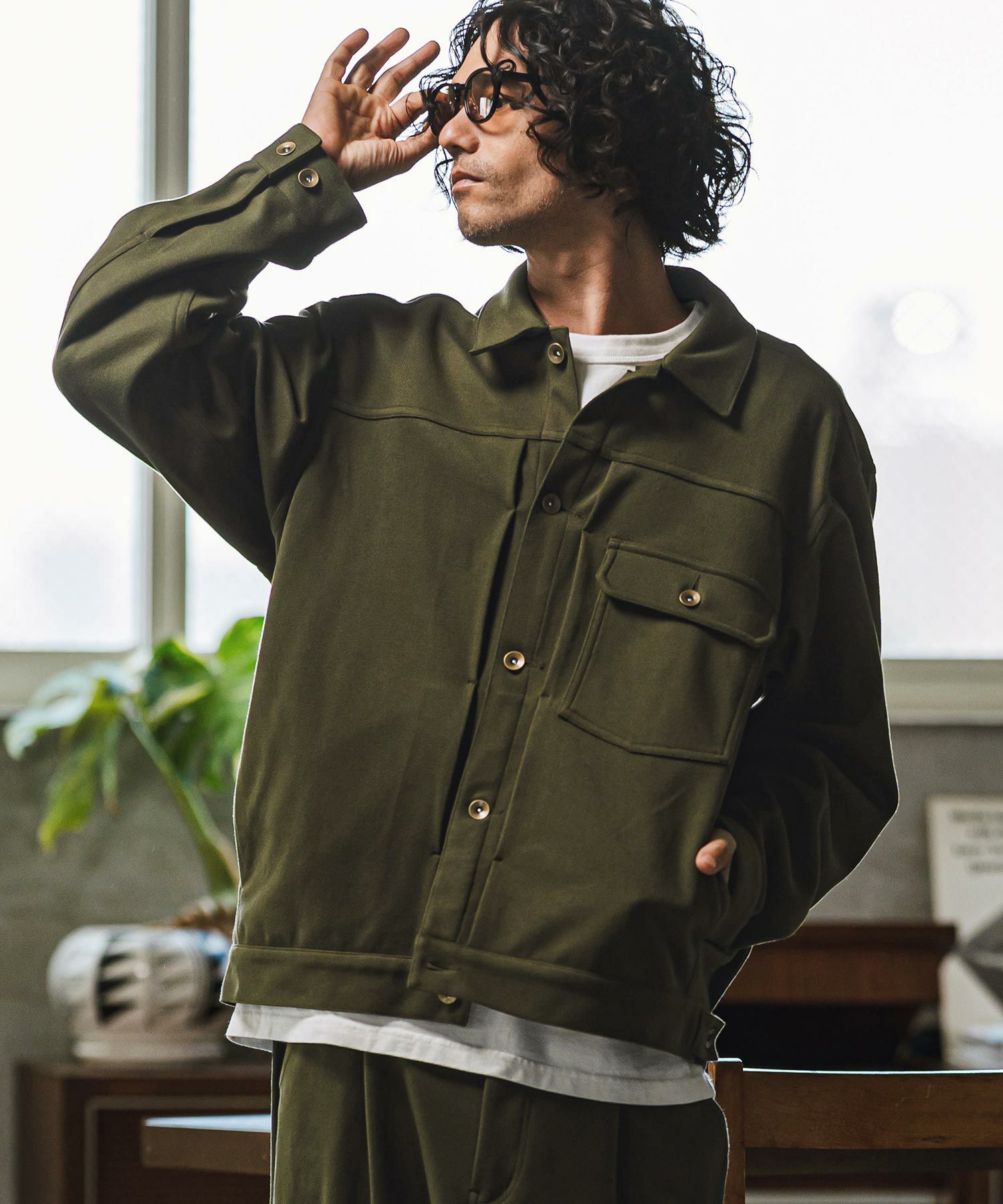 50%OFF【CAMBIO(カンビオ)】TR起毛ビッグシルエットGジャン | CAMBIO