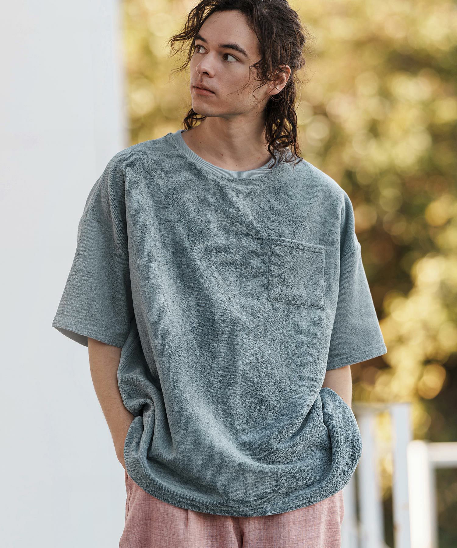 CAMBIO(カンビオ)】コットンリネンストライプバルーンパンツ(CMB-R0152