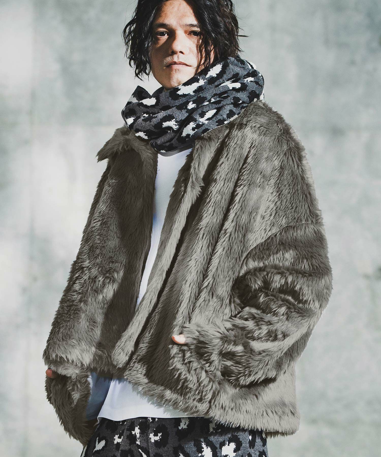 GLIMCLAP(グリムクラップ)】Shaggy Luxe Jacket フェイクファー