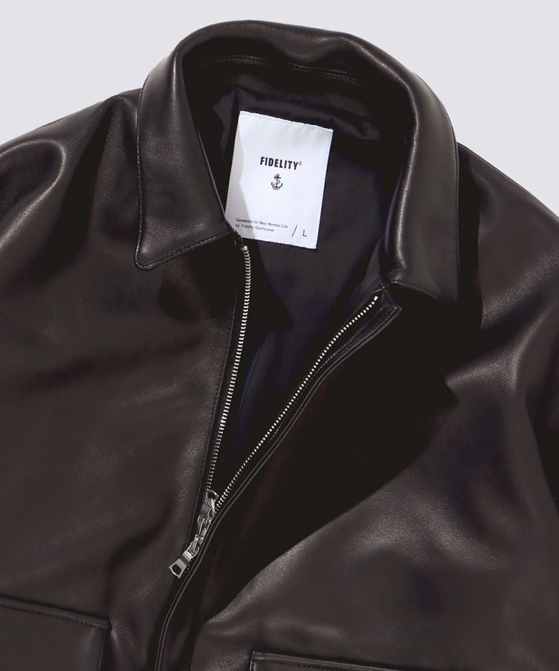 FIDELITY(フィデリティ)】LAMB LEATHER A-2 JKT レザージャケット