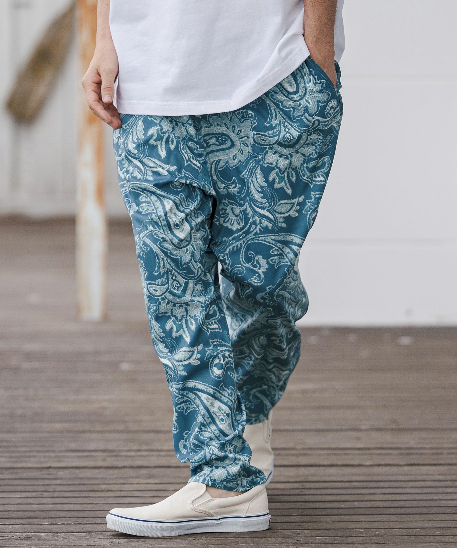 CAMBIO(カンビオ)】ペイズリー総柄サルエルショートパンツ(CMB-R0132