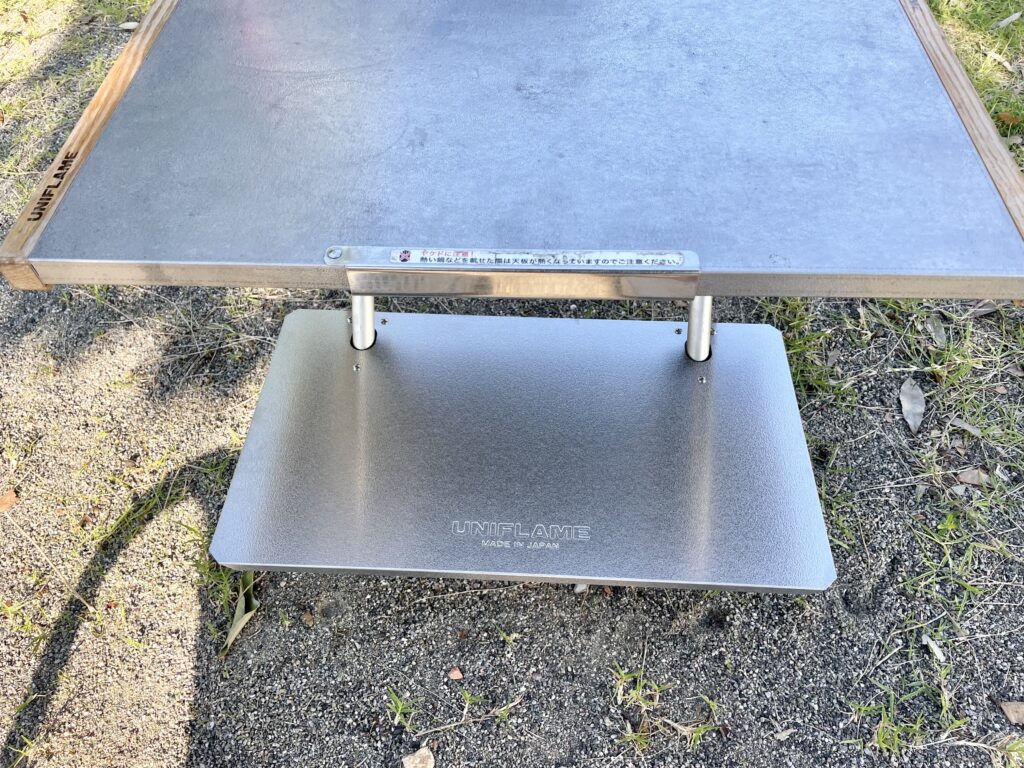ユニフレームのレッグラックを焚き火テーブルに装着！〜純正オプション