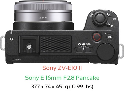 Sony ZV-E10 II Camera and Sony E 16mm F2.8 Pancake Lens