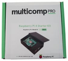 RPI4 STARTER KIT (BLACK). MULTICOMP PRO, Starter Kit, Raspberry Pi