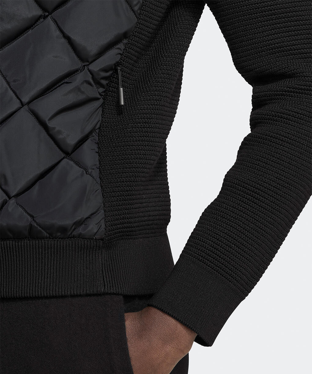 ハイブリッジ キルテッド ニット フーディー ブラックレーベル(6800LB