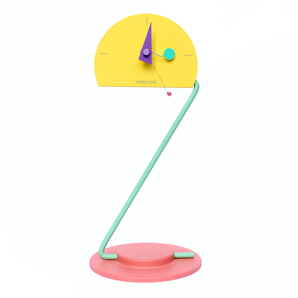 Peacock Desk Clock in Yellow by Canetti – Canetti Design Group
