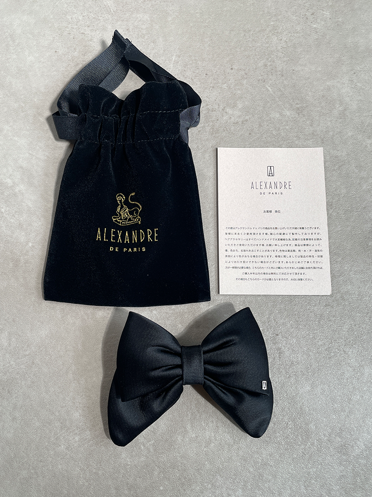 ALEXANDRE DE PARIS アレクサンドル ドゥ パリ シルクリボン バレッタ