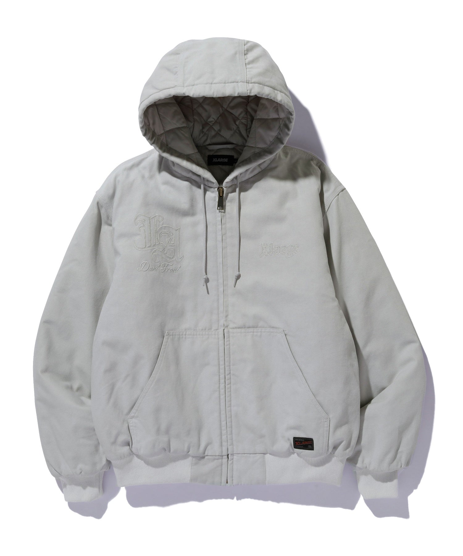 PATCHED OLD ENGLISH HOODED WORK JACKET – calif（カリフ）公式サイト