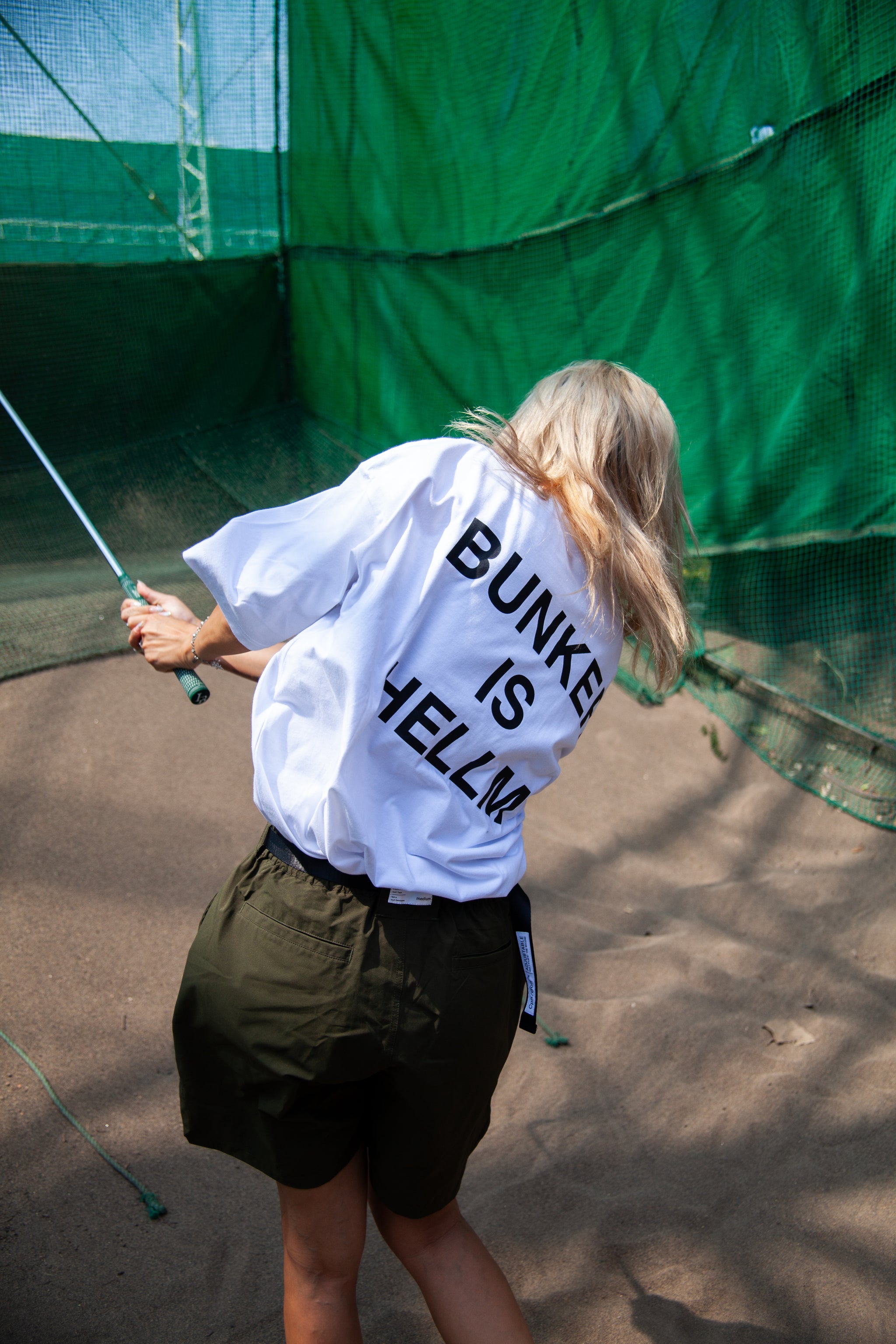 SHELTECH × Cph Golf #BUNKER IS HELLM MOCK NECK TEE WHITE – Cph/Golf™︎