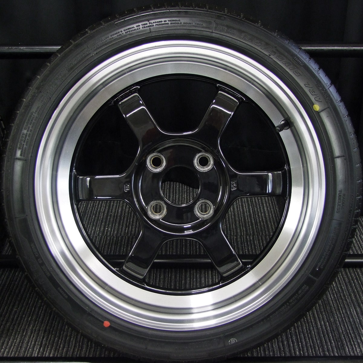PDW XSW Type-6S 15×7J(+35)PCD100-4H 中古 ブラック&リムポリッシュ