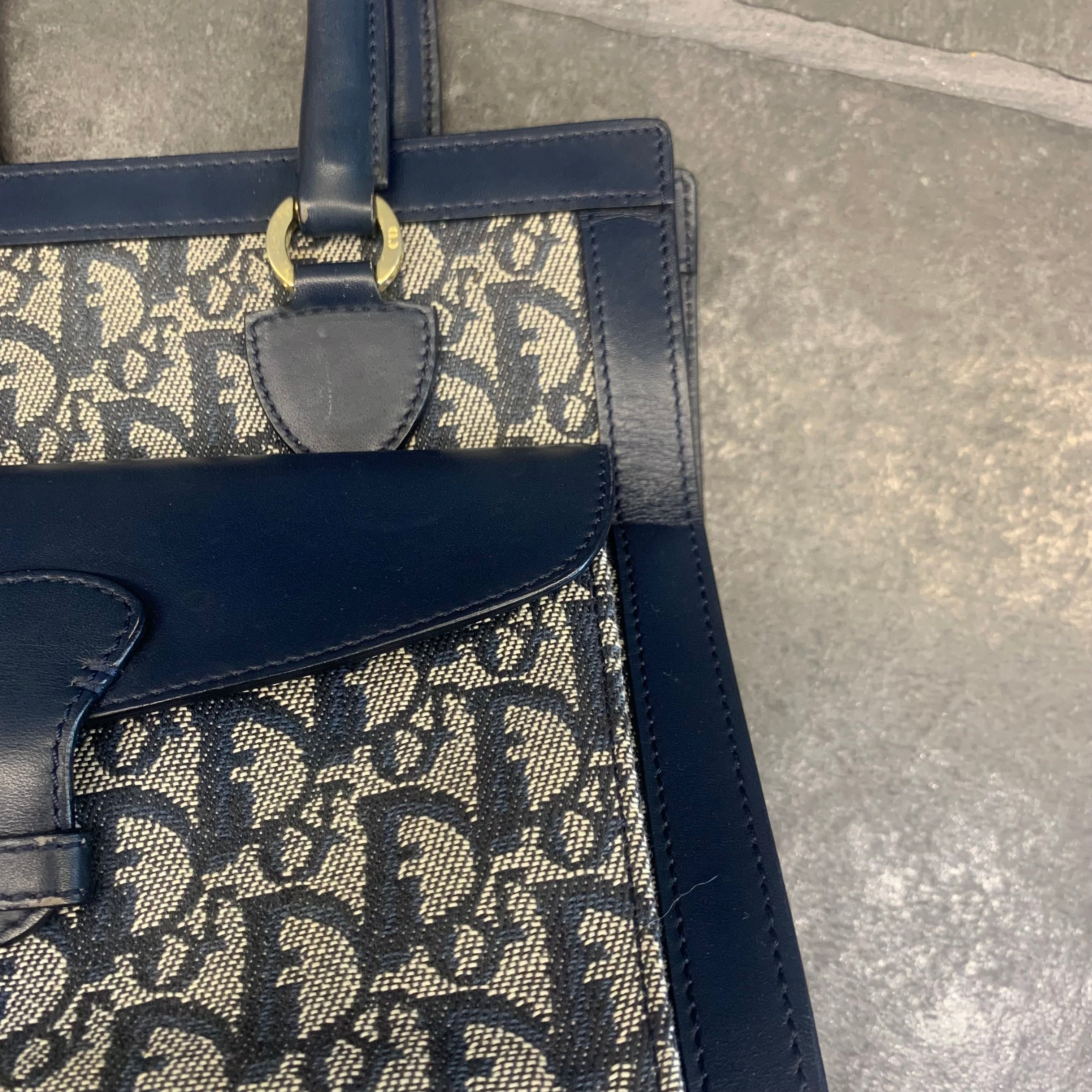 Dior トロッター キャンバス/レザー ハンドバッグ