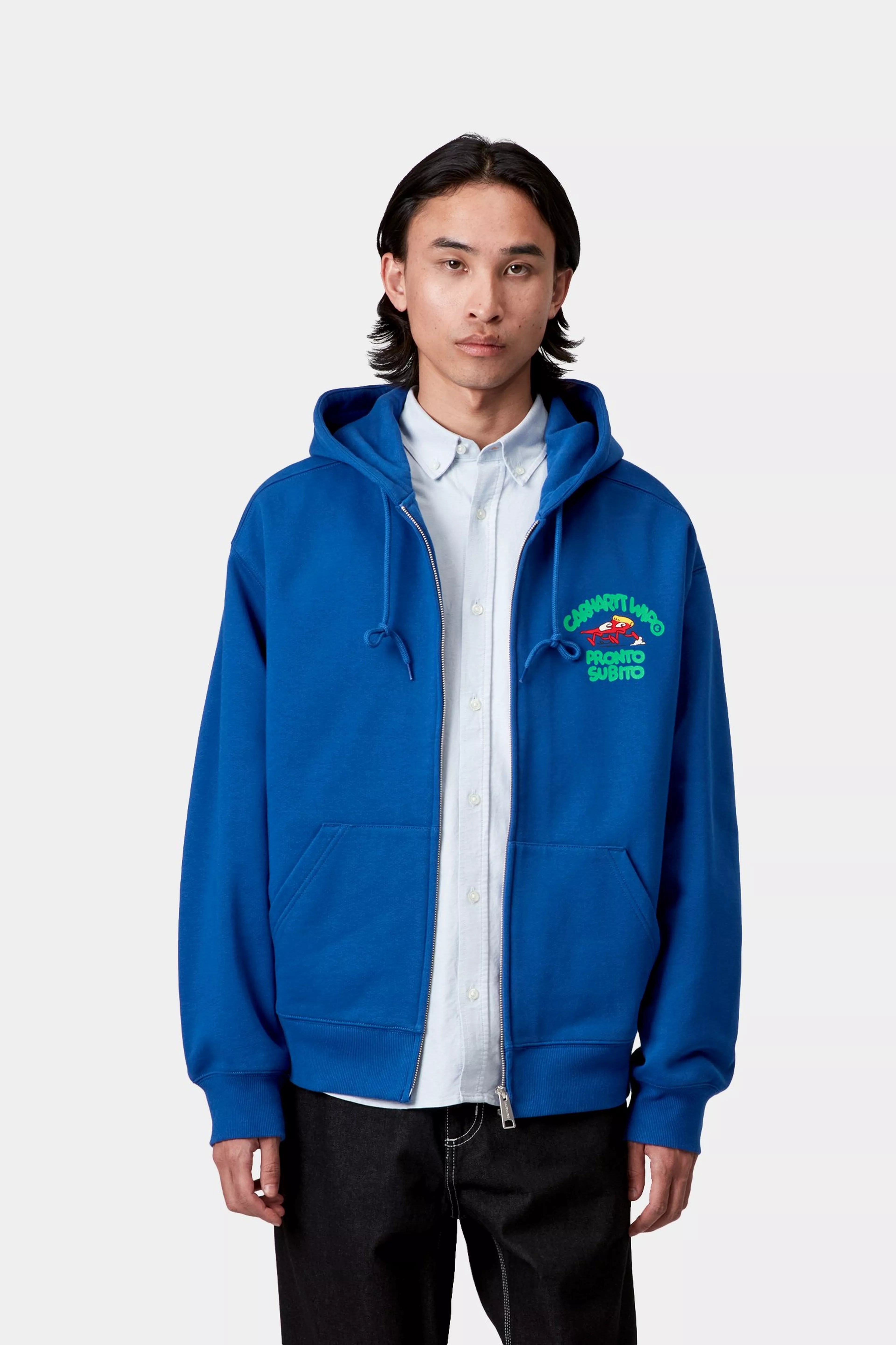 フーデッドプロントスウェットジャケット