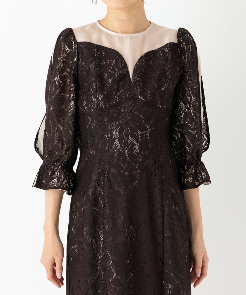 ANDRESD アンドレスド ラウンドカットドレス ブラウン系 | 結婚式