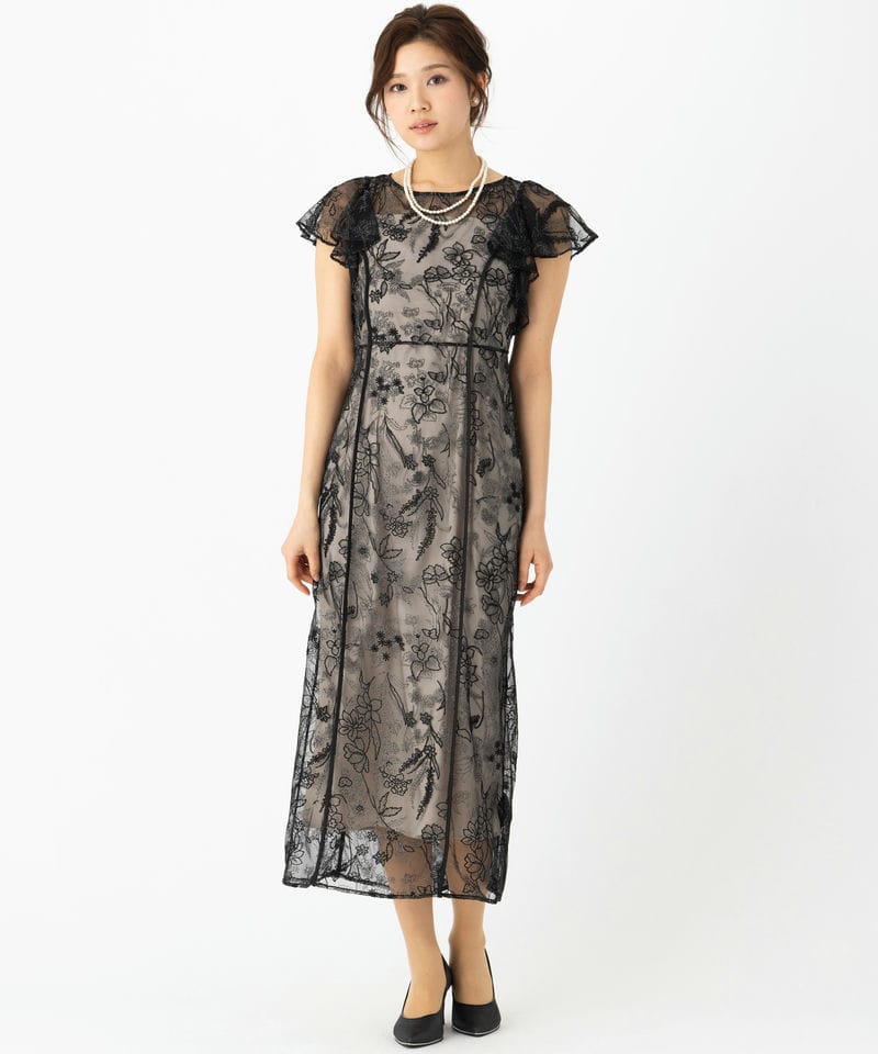 FRAY I.D フレイアイディー ミックスエンブロイダリーレースドレス