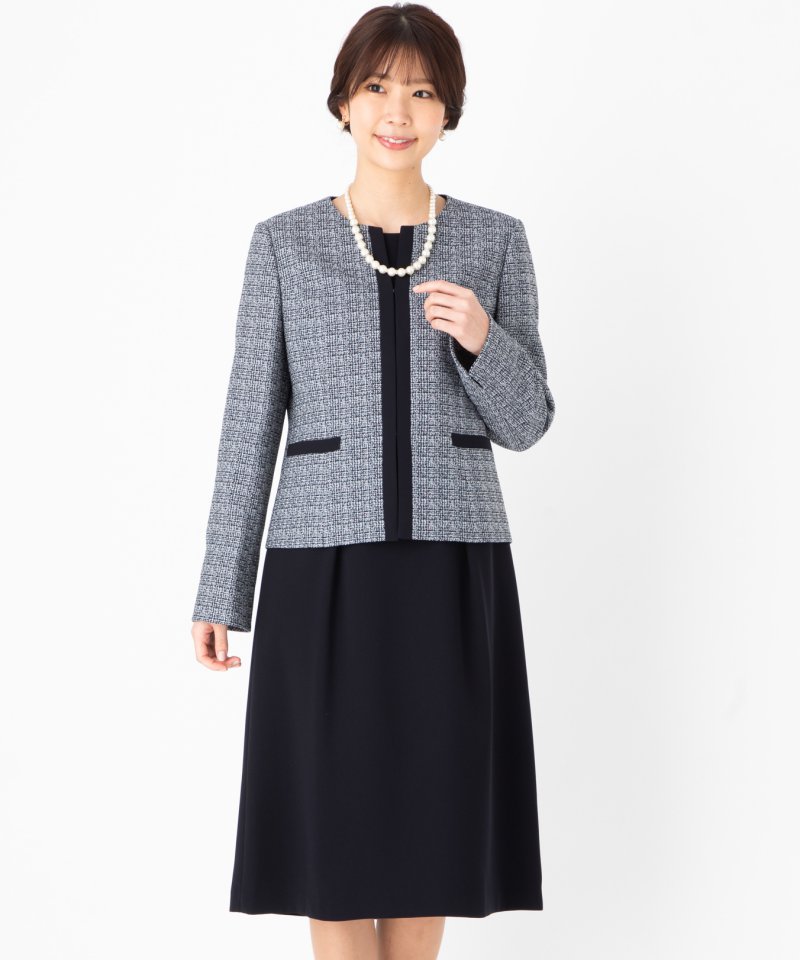 Select Shop 【スーツ2点SET】ツイードジャケット&ジョーゼット