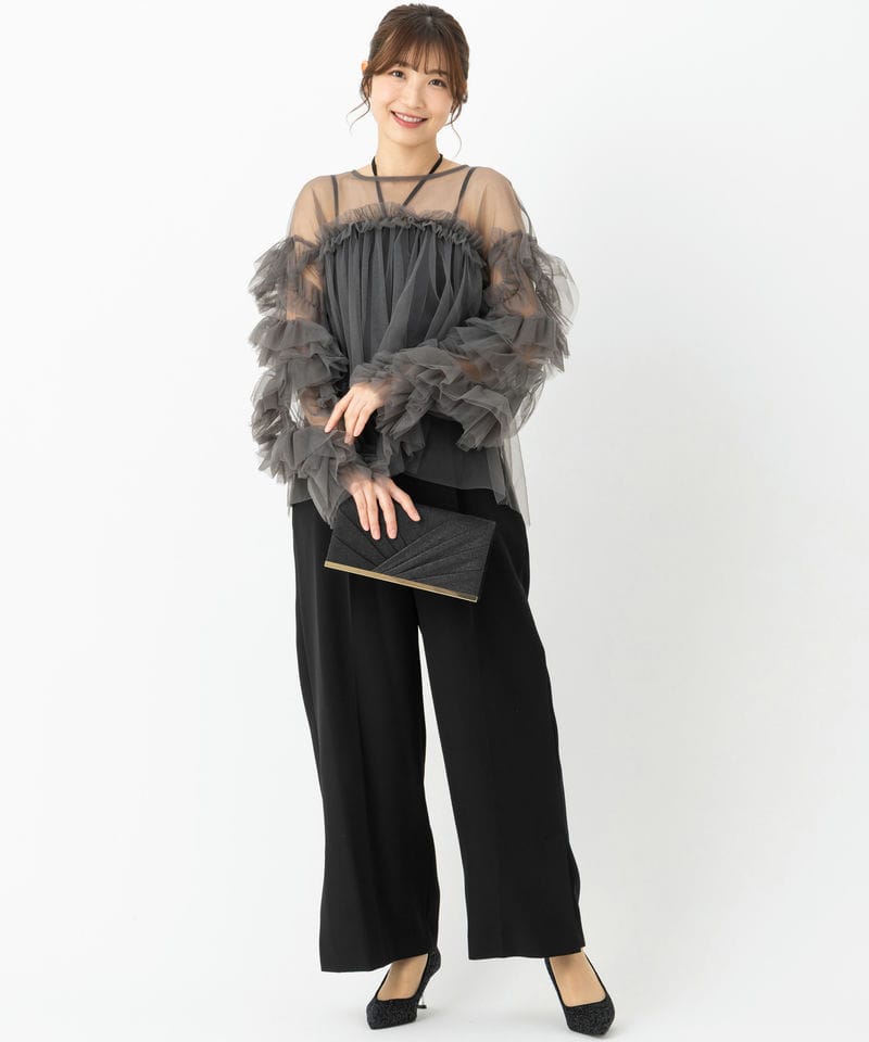 ANDRESD アンドレスド デコラティブチュールトップス&ダブルクロス