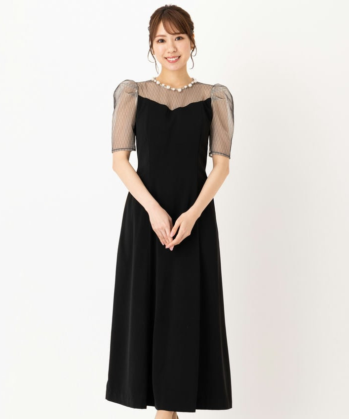 Ameri VINTAGE アメリヴィンテージ スフレスリーブベロアドレス