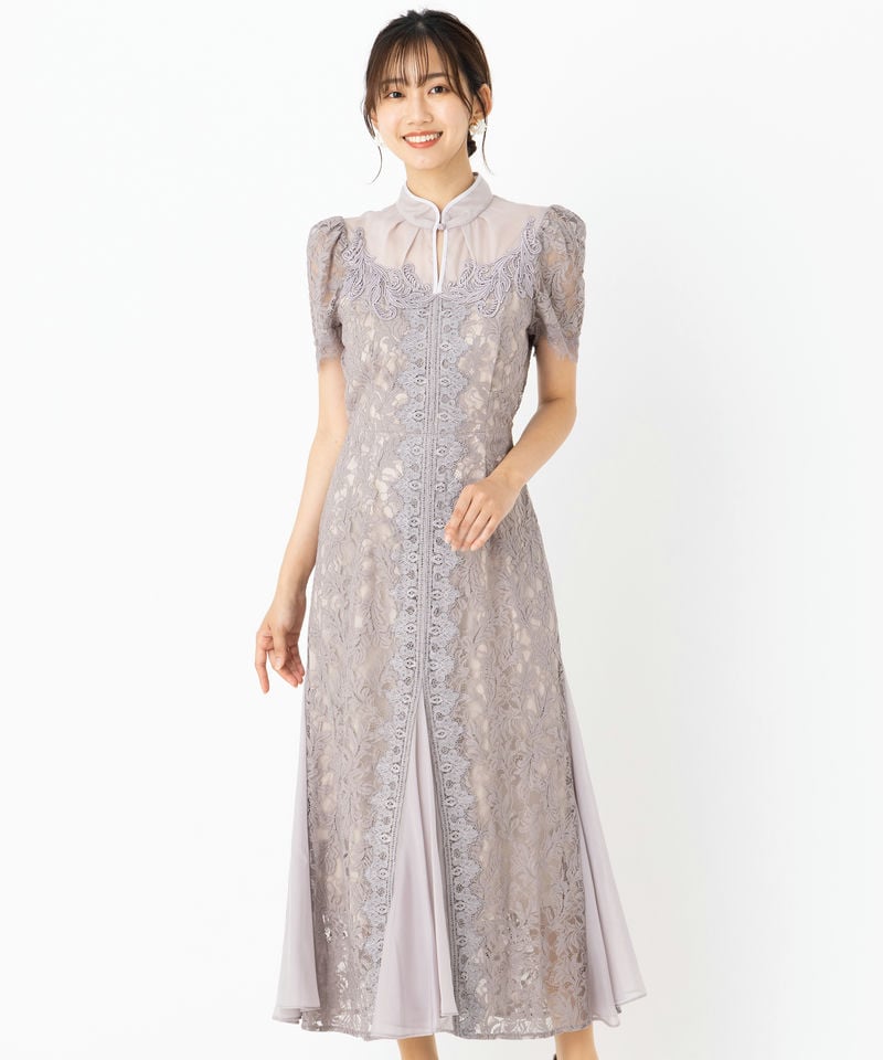 SNIDEL スナイデル シャイニーレースドレス その他 x パープル系