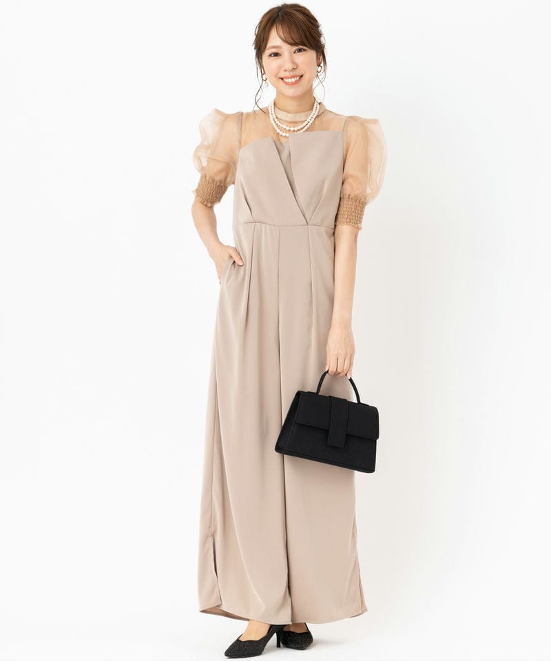 LE'RURE リルアー イレギュラーカッターコンビネーションパンツドレス