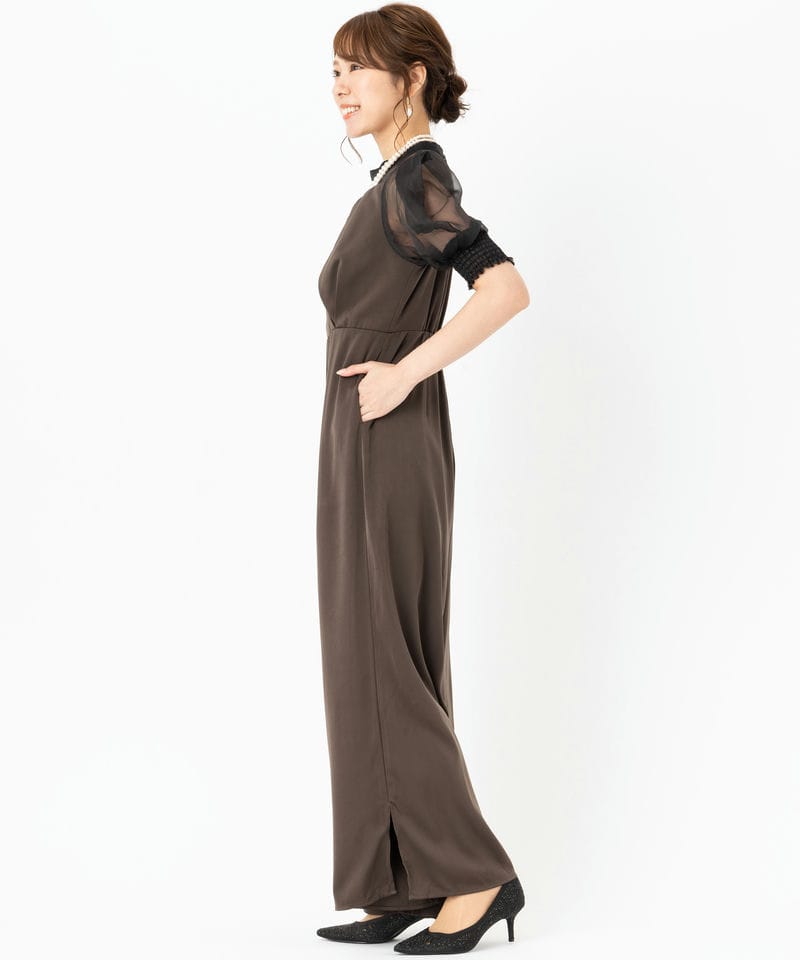 LE'RURE リルアー イレギュラーカッターコンビネーションパンツドレス