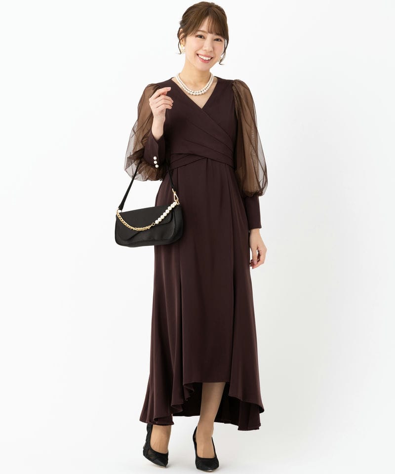 Dorry Doll ドリードール クロスデザインドレス ブラウン系 | 結婚式