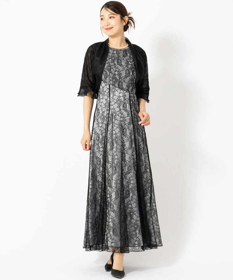 Leja レジャ チュールフリルボレロペイントマーメイドドレス ピンク系