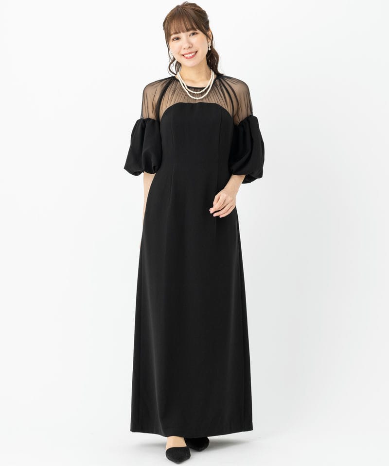 Ameri VINTAGE アメリヴィンテージ スフレスリーブジョーゼットドレス