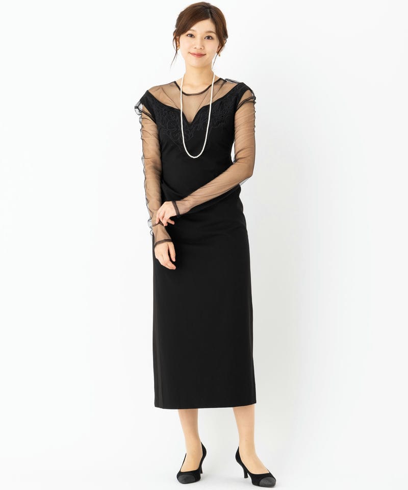 Knuth Marf クヌースマーフ オフショルダーデザインドレス ブラック系