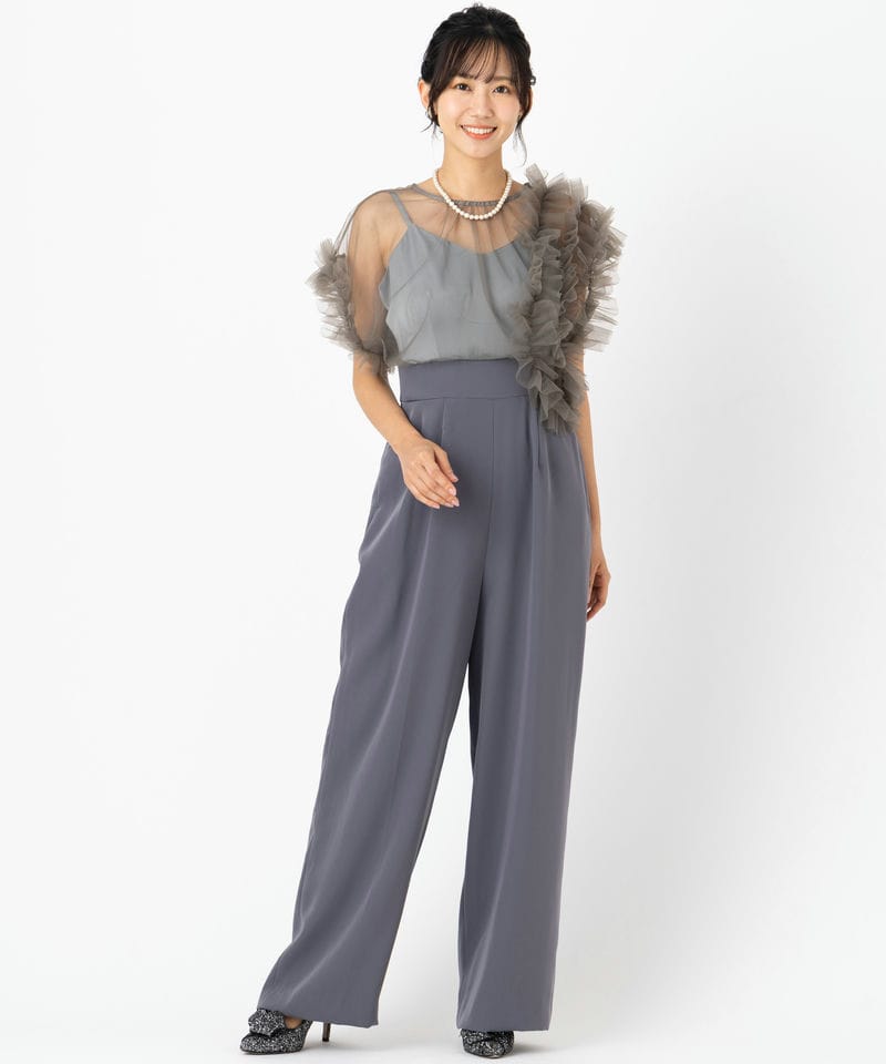 LAGUNAMOON ラグナムーン LADYチュールドッキングコンビネゾン グレー