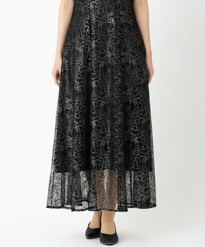 SNIDEL スナイデル シャイニーレースドレス ブラック系 | 結婚式