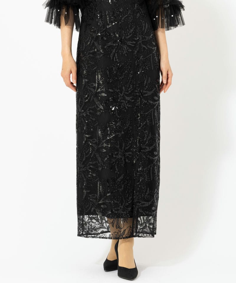 Leja レジャ パールフリルチュールボレロレイヤードIラインドレス