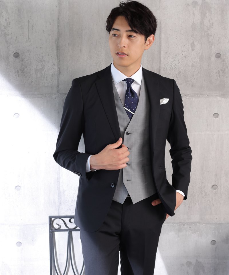 SUIT SELECT スーツセレクト スリムフィットスリーピーススーツ