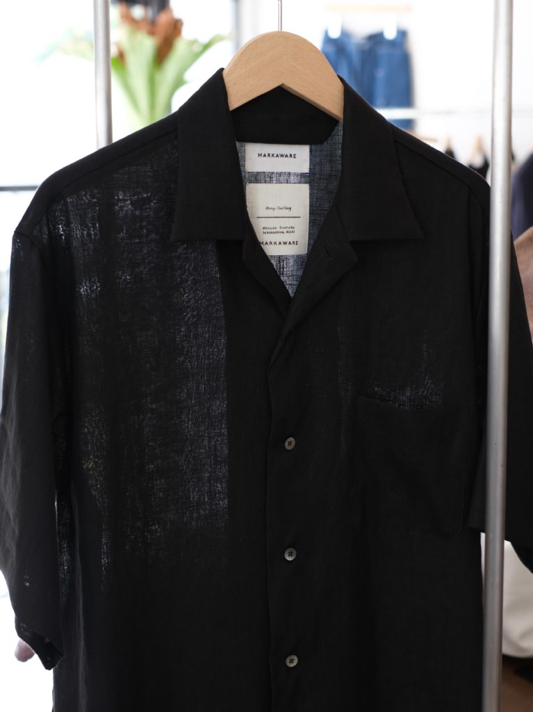 MARKAWARE マーカウェア “ヘンプ シーチング オープンカラーシャツ S/S