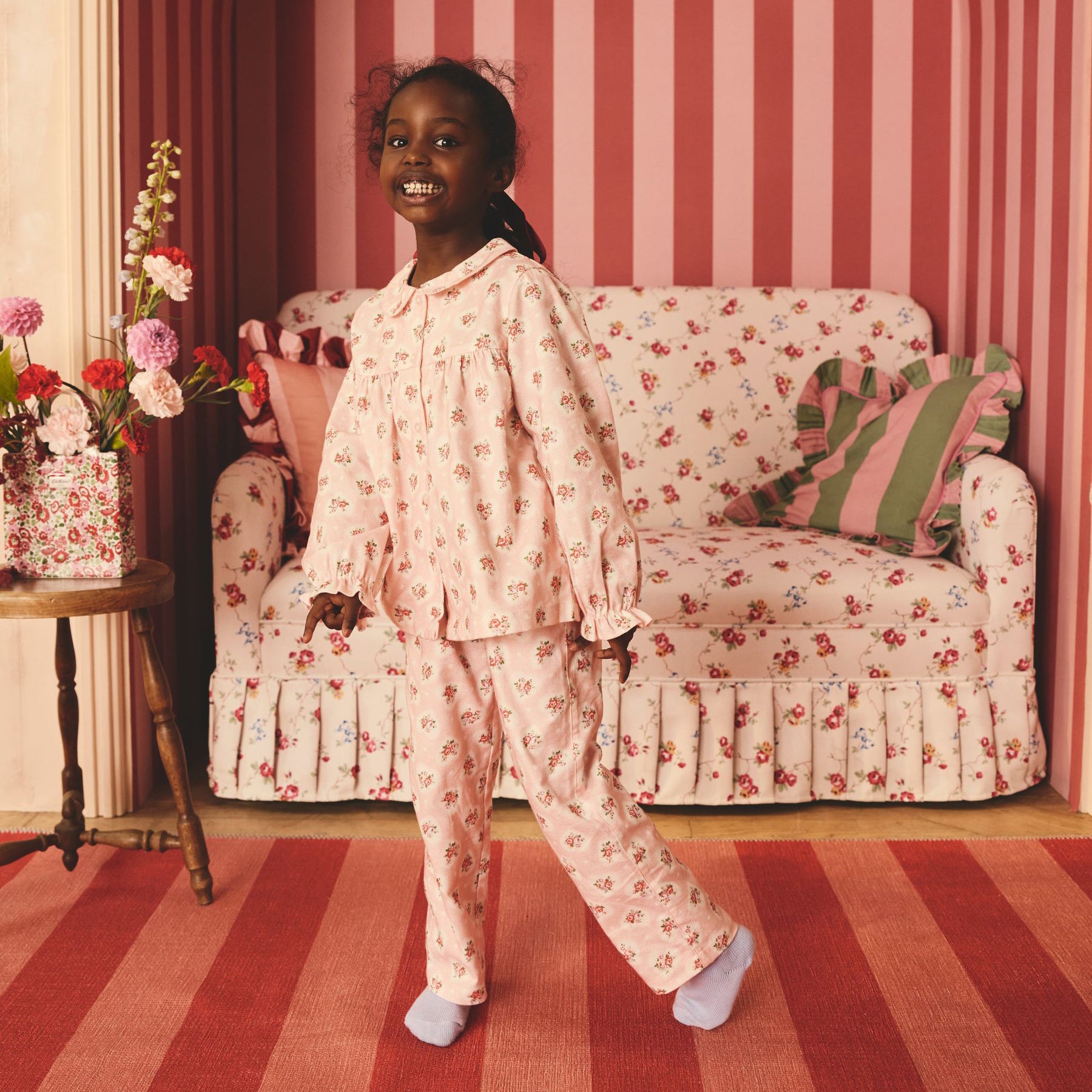 キッズ ボタンスルーパジャマ Pink Heart | Cath Kidston 日本公式