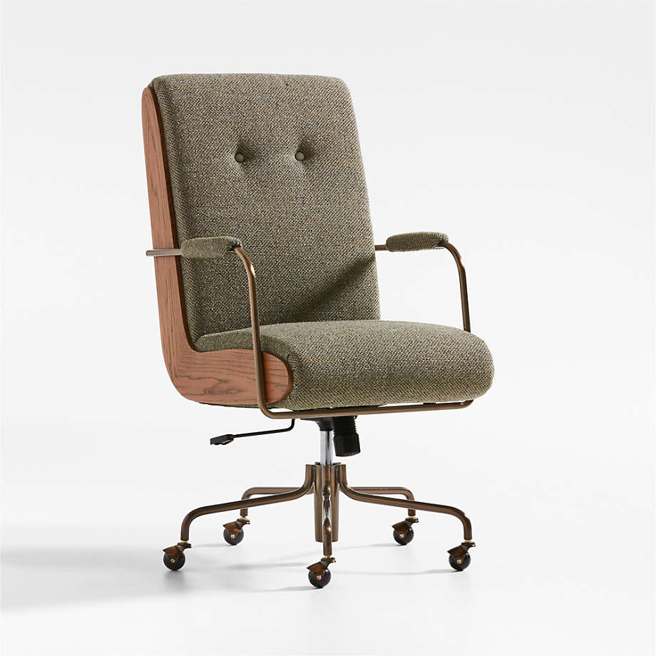 Ellison Green Woven High-Back Office Chair + Reviews | Crate & Barrel