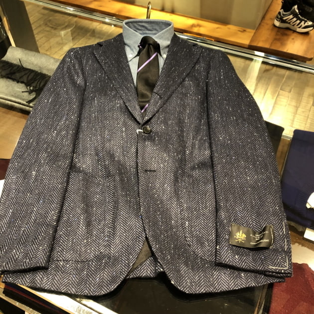 Brilla per il gusto＞カシミヤシルクヘリンボーンジャケット