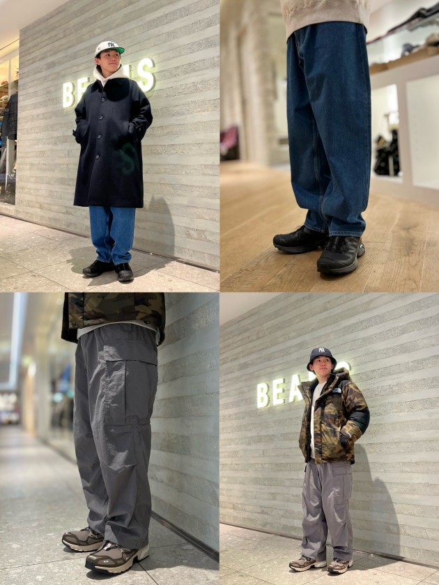 1番スタイリングで登場している定番の『カーゴパンツ』『テーパード