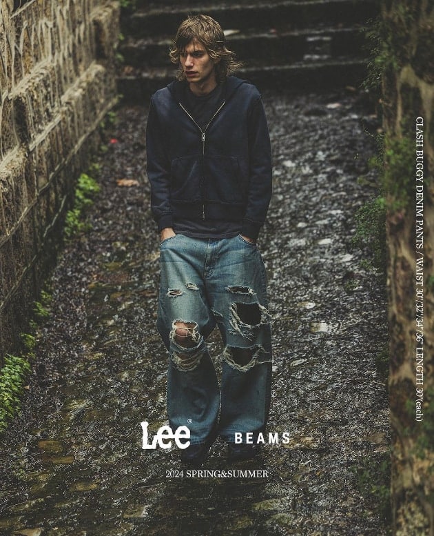 Lee × BEAMS】バギーシルエットのダメージデニム｜ビームス 奈良｜BEAMS