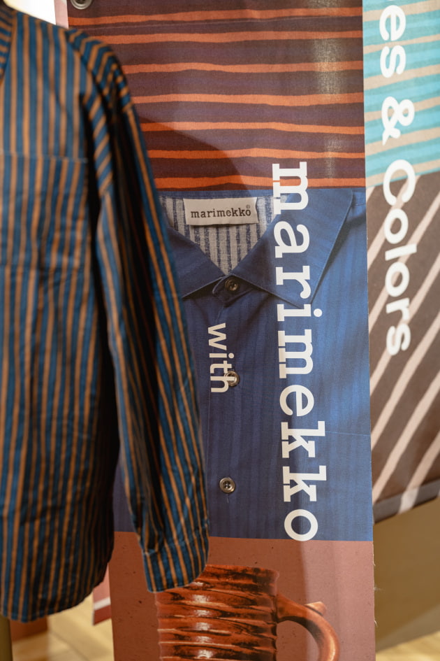 一点ものストライプシャツ＜Stripes & Colors ~Marimekko with BEAMS