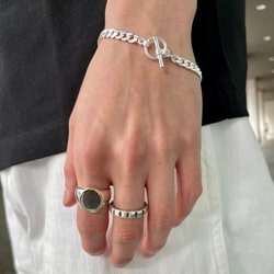 BEAMS（ビームス）カーブ チェーン ブレスレット SILVER925