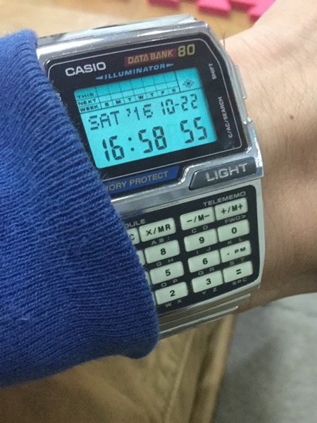 CASIO DATA BANK 80 DBC-810 module1476 （電池交換） - 古時計にワニ