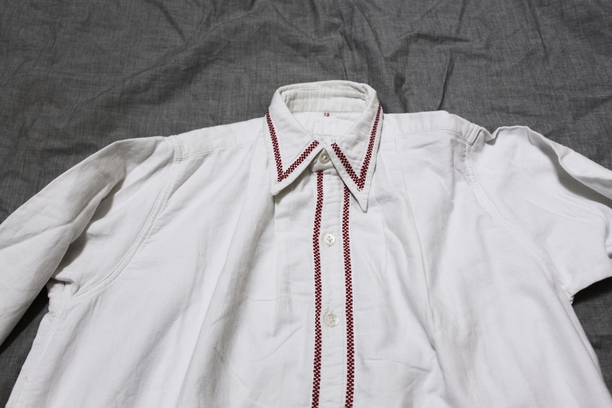 30s-40s FRENCH FARMERS HOLIDAY SHIRT / ヴィンテージ フランス