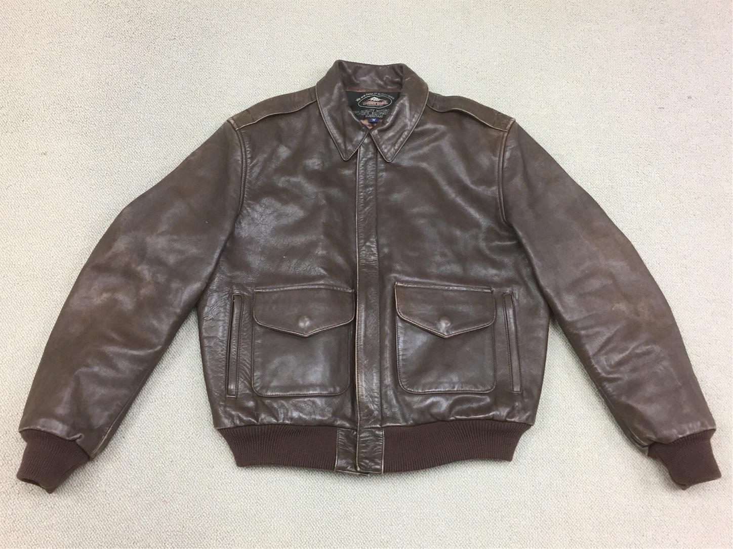 国産品です！【アメリカの軍服】空軍A-2レザーフライトジャケット