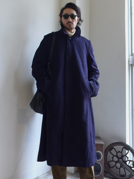 1980s Vintage Burberrys Loden Coat Navy ヴィンテージバーバリー