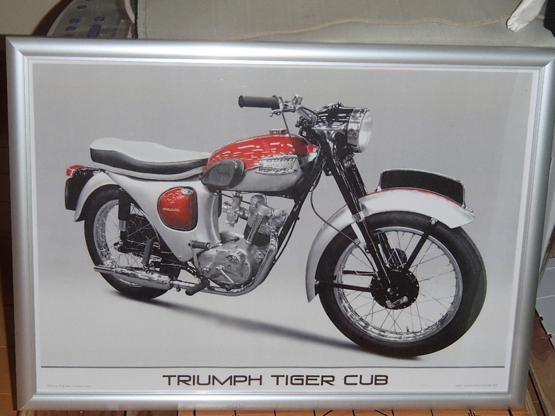 トライアンフ タイガーカブ T20 ポスターとカード購入 - ガレージ整備