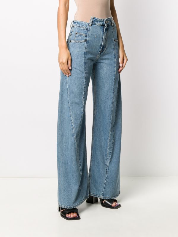 Maison Margiela Décortiqué wide-leg Jeans | Blue | FARFETCH